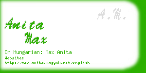 anita max business card